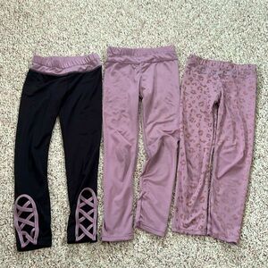 Bundle of 3 girl leggings size 6
